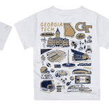 Georgia Tech Yellow Hand Sketched Impressions Boys T-Shirt
