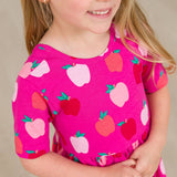 Girls Apple of My Eye Short Sleeve Knit Twirl Dress