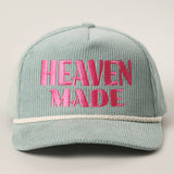 Heaven Made Corduroy Rope Trucker Hat: SAGE