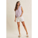 All-Day Comfort Stretchy Cotton Shorts: Off White