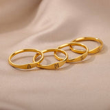 Dainty Gold Initial Letter Stacking Ring | Assortment