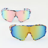 Kids Splatter Paint Shield Sunglasses | Assorted Colors