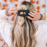 Teleties Flat Rectangle Quilted Hair Clip
