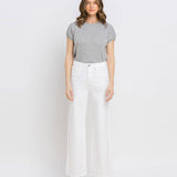 High Rise Wide Leg Jeans | Optic White
