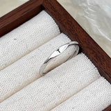Initial Letter Stackable Band Ring | Silver