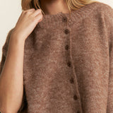 Mocha Quarter-Sleeve Knit Cardigans