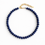 Refined Stone Bead Necklace: Mulitple Colors