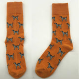 Orange Bluetick Coon Dog Socks