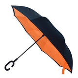 Solid Color Double Layer Inverted Umbrella: Black