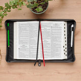 Bible Cover Classic Gray Be Strong And Courageous Josh. 1:9: Large