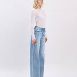 Kris Super High Rise Baggy Wide Leg Jeans