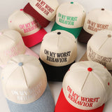 On My Worst Behavior Trucker Hat | Black
