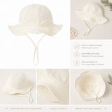 Muslin Baby Bucket Hat: Multiple Colors