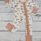 Baby Girls Duck Printed Zipper Sleeper
