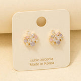 Cluster Flower Stud Earrings