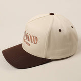 God Is Good All the Time Embroidery Trucker Hat | Brown
