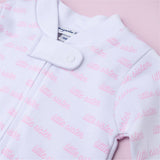 Little Sister Print Zip Footie