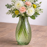 Green Hobnail Vase