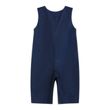 Blue Nativity Smocked Overalls