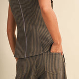 Stripe Peplum Set