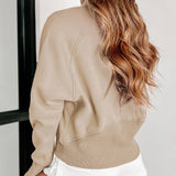 Half Zip Thumbhole Sleeve Sweatshirt