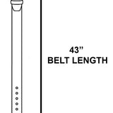 Rectangle Cutout Buckle Vegan Leather Belt: Multiple Colors
