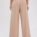 Pintuck Wide Leg Pants | Beige