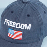 Freedom American Flag Embroidered Baseball Cap: Multiple Colors