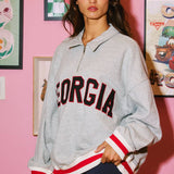 Georgia Stripe Elastic Banded Sweatshirt