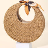 Round Straw Braided Circle Bag