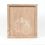 Fall Berries & Pumpkin Reversable Framed Sign