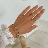 Textured Wrapped Cross Ring