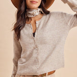Wool Blend Knitted Cardigan