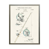 Fishing Reel Patent Black Framed Artwork