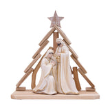 Christmas Holy Family & Tree Decorative Figurine