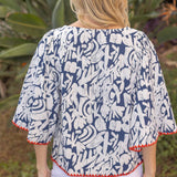 Alexa embroidery Square Neck Top