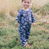 Henley Long Leg Romper: Fall Hellebore