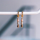 Facets Taupe Hoop Earrings