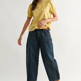 Embroidered Short Sleeve Blouse