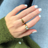 Enamel Heart Cross Ring