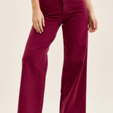 Boysenberry Retro Wide Leg Jeans