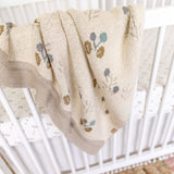 Avery Organic Cotton Knitted Baby Blanket (Poppy)