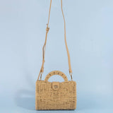 Natural Woven Straw Structure Top Handle Bag