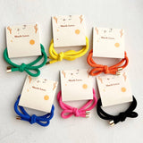 Thank You Gifts "Good Vibes" Boho Shoelace Elastic Hair Tie: Assorted