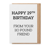 Happy 29th Greeting Card