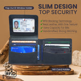 Jack Genuine Leather Wallet for Men with Flap out ID Window
