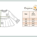 Kids Olive Long Sleeve Lettuce Trim Ribbed Fall Winter Shirt