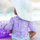 Magical Mermaid Long Sleeve One Piece Rash Guard Swimsuit