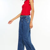 High Rise Wide Leg Drape Trousers