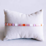 Tilabead bracelet white/purple/salmon/orange